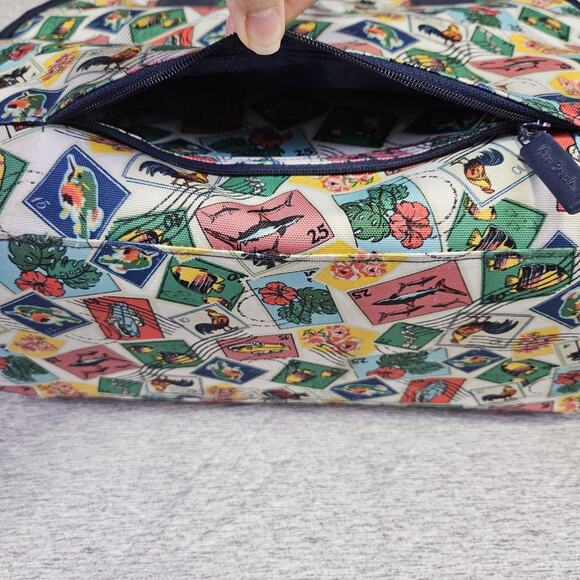Vera Bradley Cuban Stamps Lighten Up Go Anywhere Carry-On Travel Bag Vacation - Picture 9 of 16
